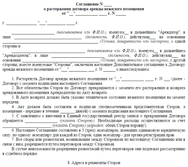 Образец Расторжения Договора Купли Продажи Недвижимости