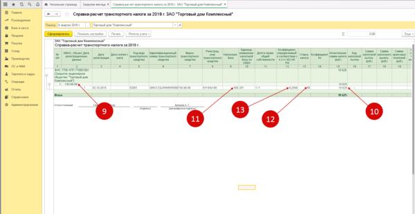 Транспортный налог в 1С:Бухгалтерия 8.3